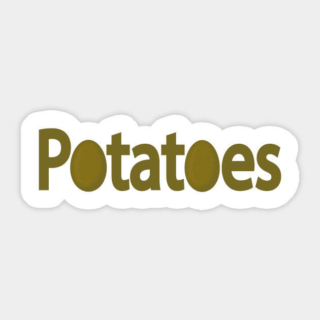 Potatoes creative fun typography design Sticker by DinaShalash